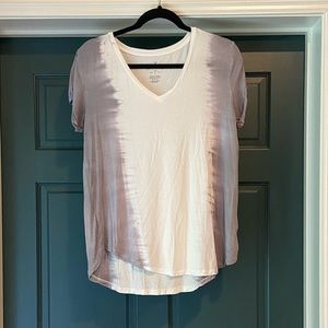 American Eagle Soft & Sexy grey/white tie-dye tee
